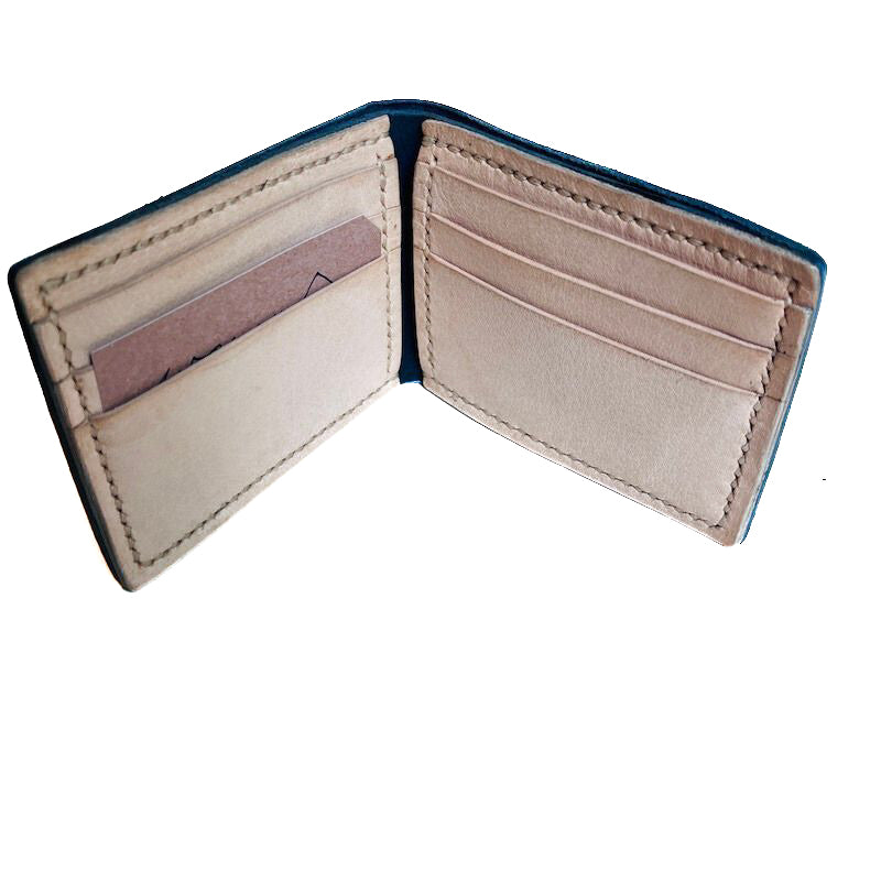 Navy Leather Bifold