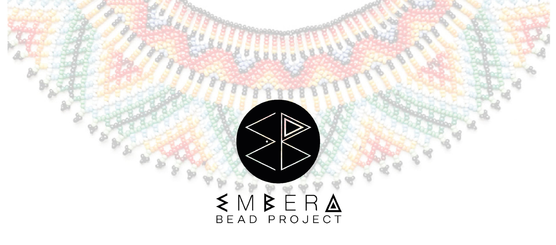 Multicolor Embera Bead Project Necklace with Logo