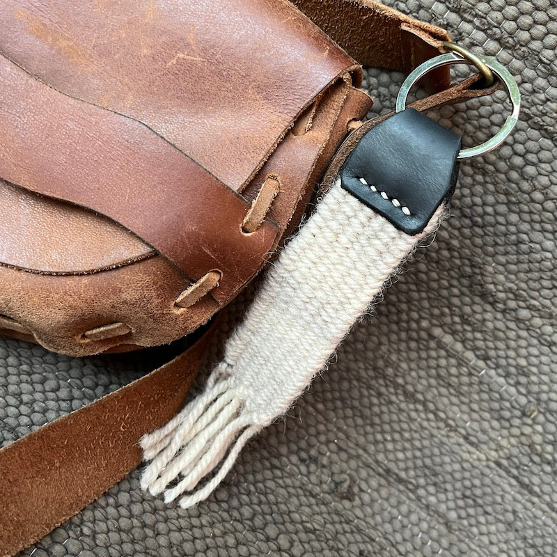 Woven/Leather Keychain